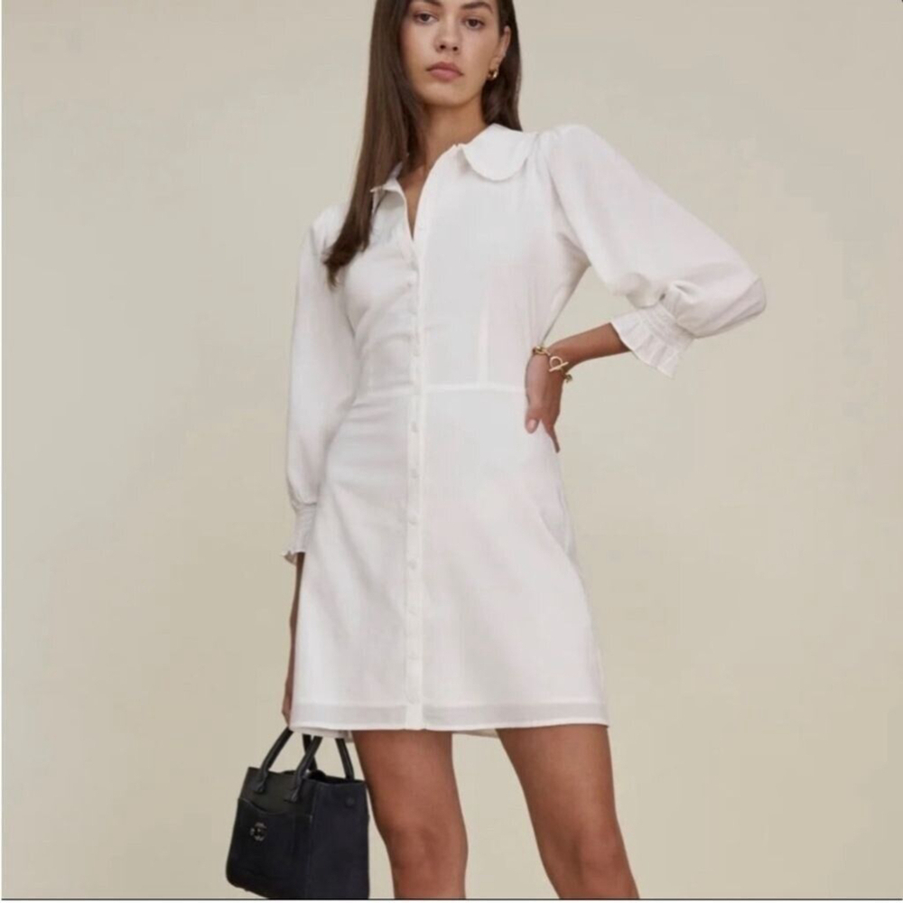Reformation White Midi Dress